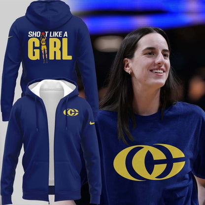 Caitlin Clark - Her Logo New Zip Hoodie Indiana Fever WNBA
