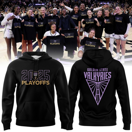 Limited edition 2025 Golden State Valkyries Playoff hoodie for fans
