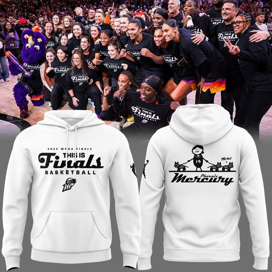 Limited edition 2025 hoodie " THE PHOENIX MERCURY ARE FINALS BOUND " for fans.