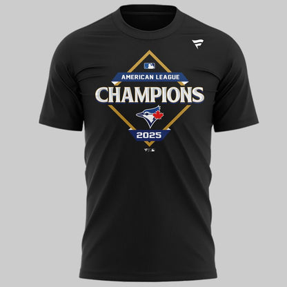Toronto Blue Jays Fanatics Heather Charcoal 2025 American League Champions Locker Room T-Shirt