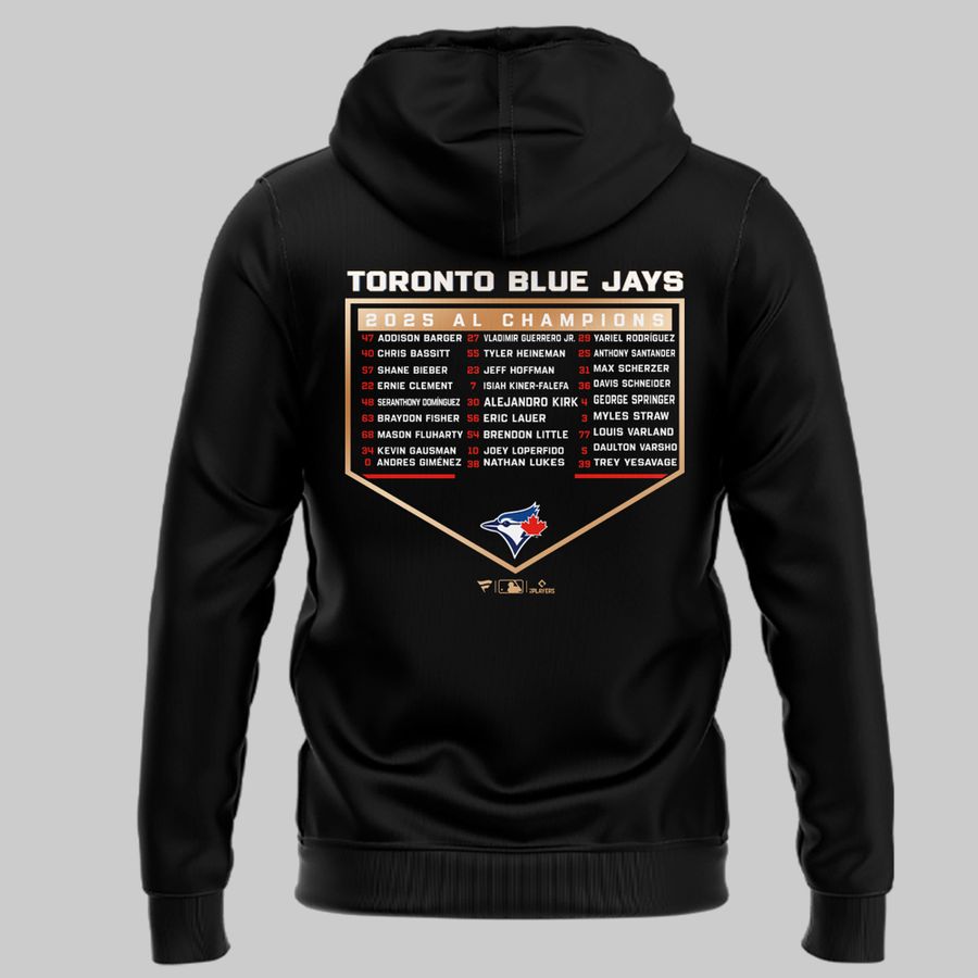 Toronto Blue Jays Fanatics Heather Charcoal 2025 American League Champions Locker Room Hoodie