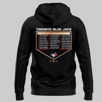 Toronto Blue Jays Fanatics Heather Charcoal 2025 American League Champions Locker Room Hoodie