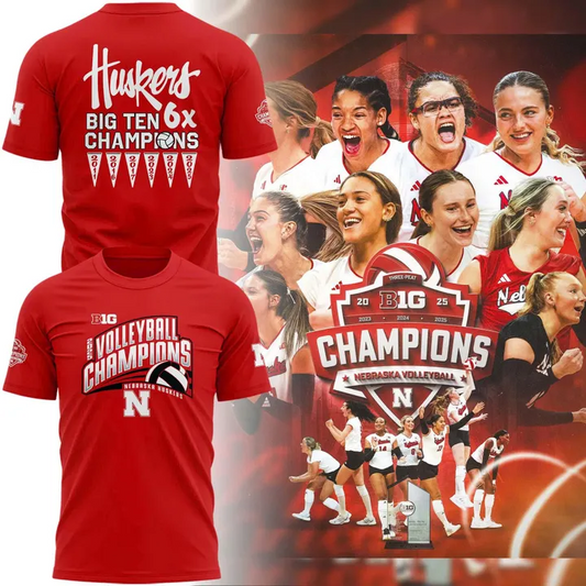 02.Nebraska Volleyball 2025 BIG TEN CHAMPIONS TSHIRT