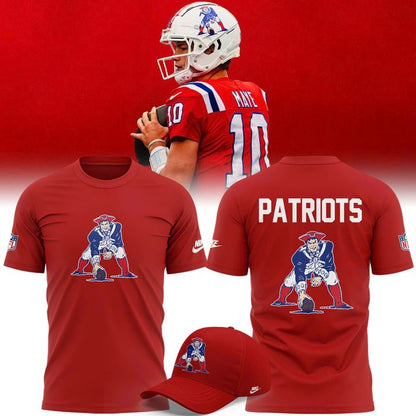 Limited edition New England Patriots Throwback Logo T-Shirt Red