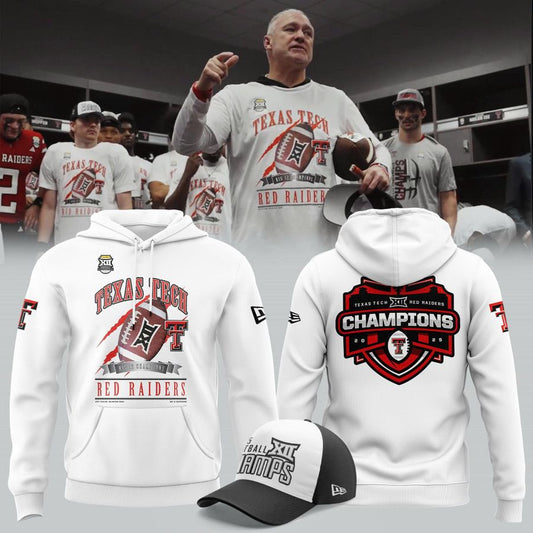 Texas Tech Football 2025 Big 12 Championship New Hoodie