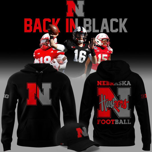 2025 limited edition Hoodie Nebraska football "Back In Black" for fans