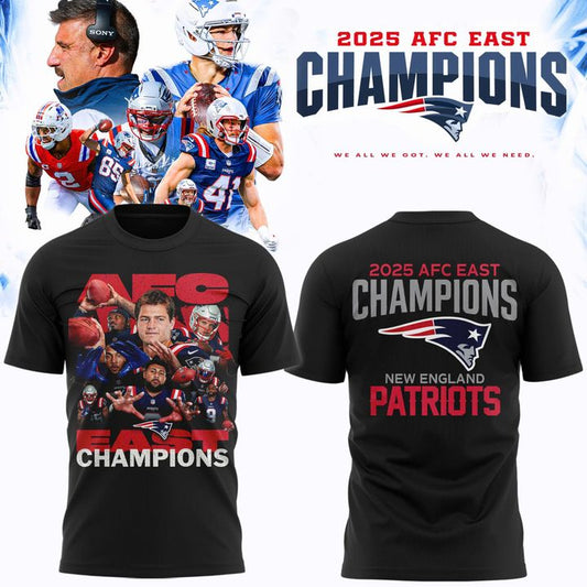 Patriots 2025 AFC East Division Champions T-Shirts