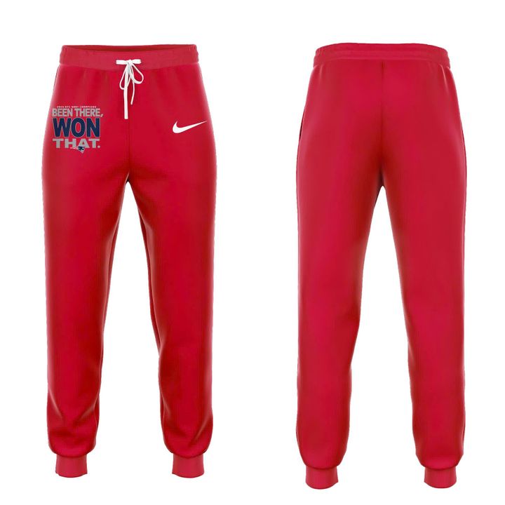 Official New England Patriots 2025 AFC East Division Champions "Been There Won That" Sweatshirt - Red V2 (Updated Version)