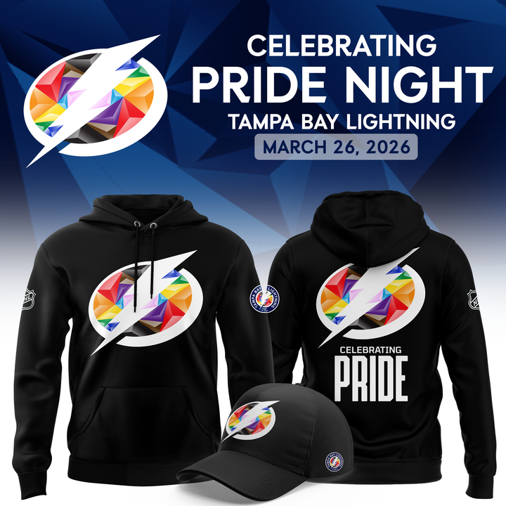 Tampa Bay Lightning Pride Night 2026 Hoodie V4 – Black