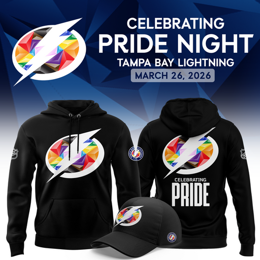 Tampa Bay Lightning Pride Night 2026 Hoodie V4 – Black
