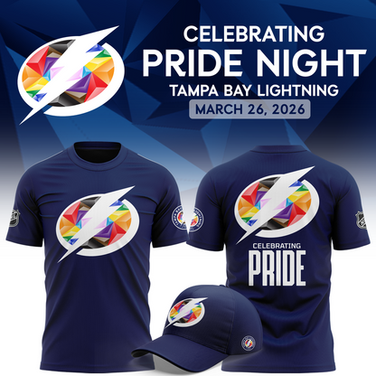 Tampa Bay Lightning Pride Night 2026 Tee V4 – Navy