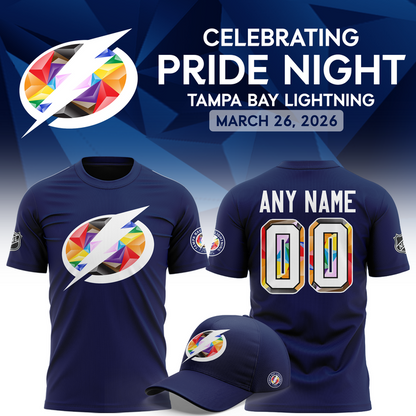 Tampa Bay Lightning Pride Night 2026 Tee V3 – Navy