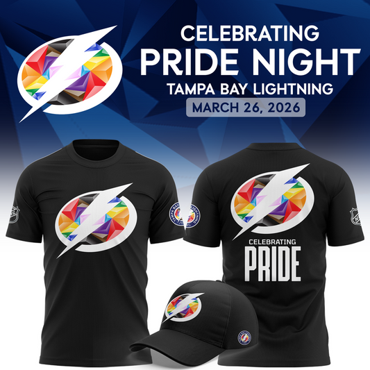 Tampa Bay Lightning Pride Night 2026 Tee V4 – Black