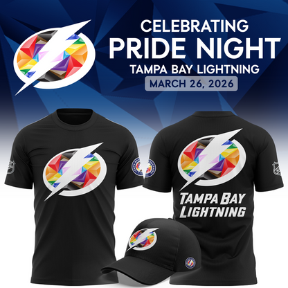 Tampa Bay Lightning Pride Night 2026 Tee V2 – Black