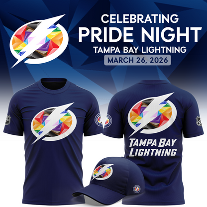 Tampa Bay Lightning Pride Night 2026 Tee V2 – Navy