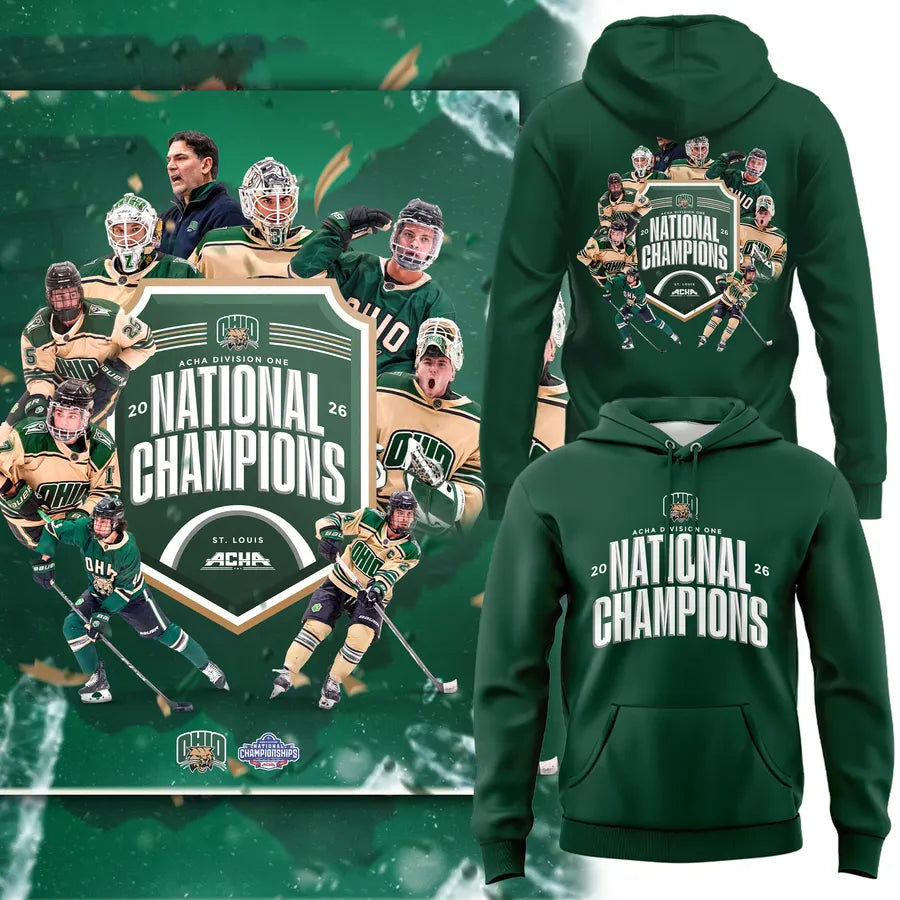 Ohio Bobcats men's ice hockey National Champions Hoodie