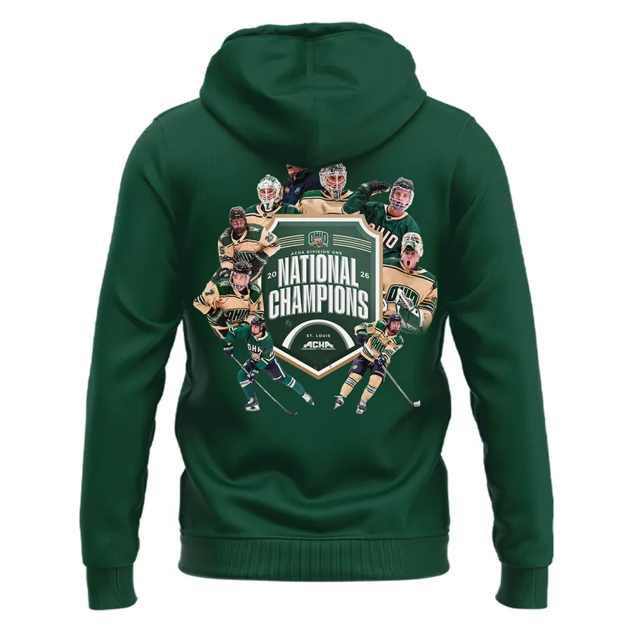 Ohio Bobcats men's ice hockey National Champions Hoodie