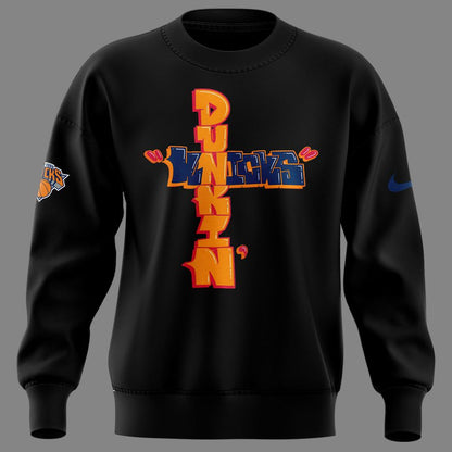 Limited Edition New York Knicks x Dunkin’ Black Sweat 2026
