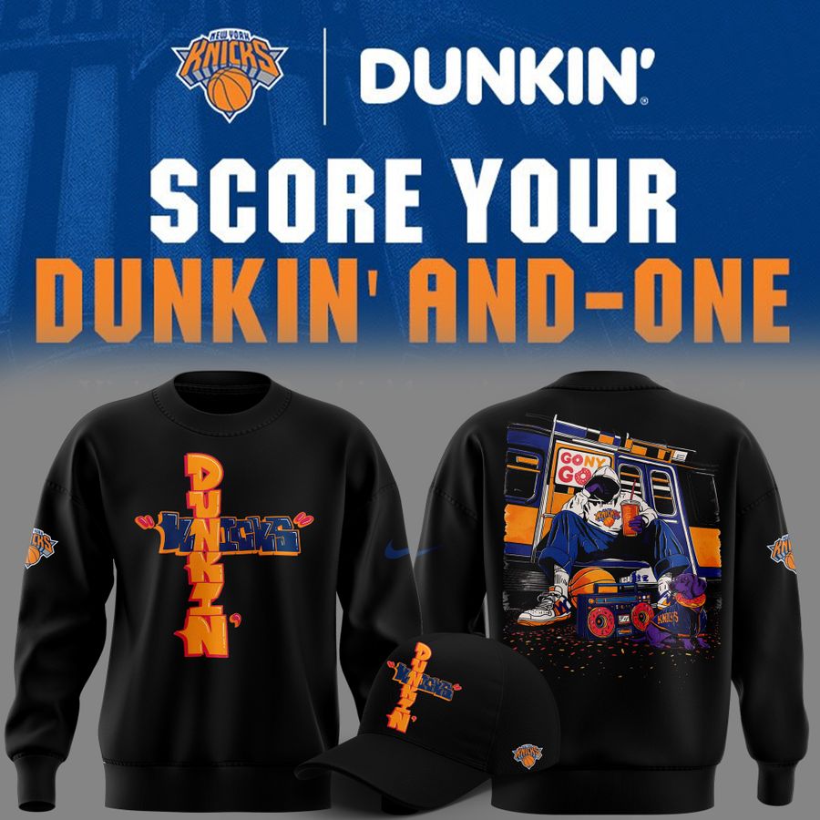 Limited Edition New York Knicks x Dunkin’ Black Sweat 2026