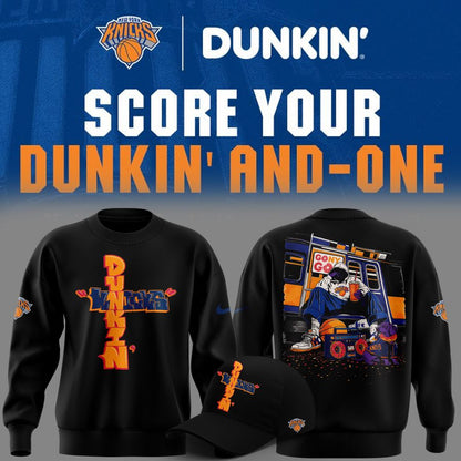 Limited Edition New York Knicks x Dunkin’ Black Sweat 2026