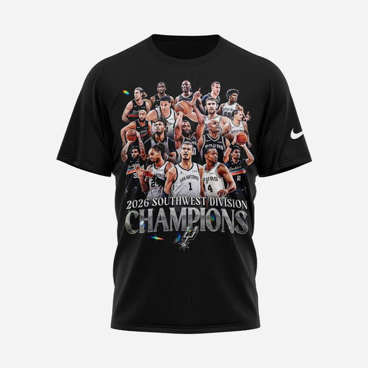 San Antonio Spurs 2026 Southwest Division Champions T-Shirt