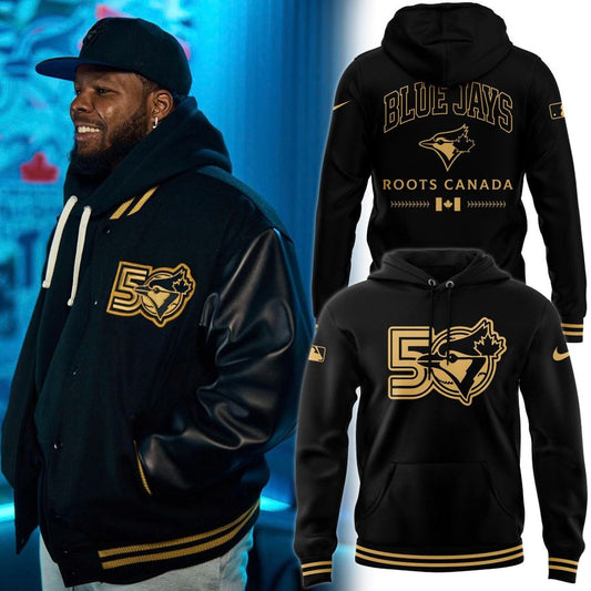 Men's Toronto Blue Jays Black 50th Anniversary Special Hoodie