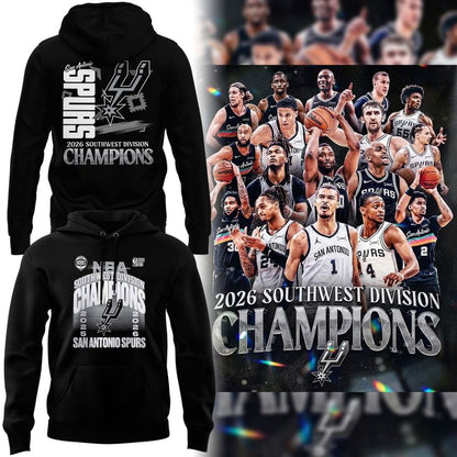 Special 2026 Southwest Division Champions San Antonio Spurs Hoodie