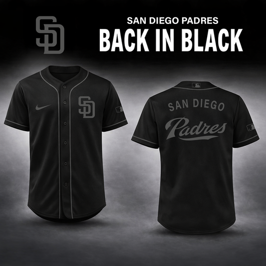 San Diego Padres 2026 Back In Black Limited Edition Baseball Jersey