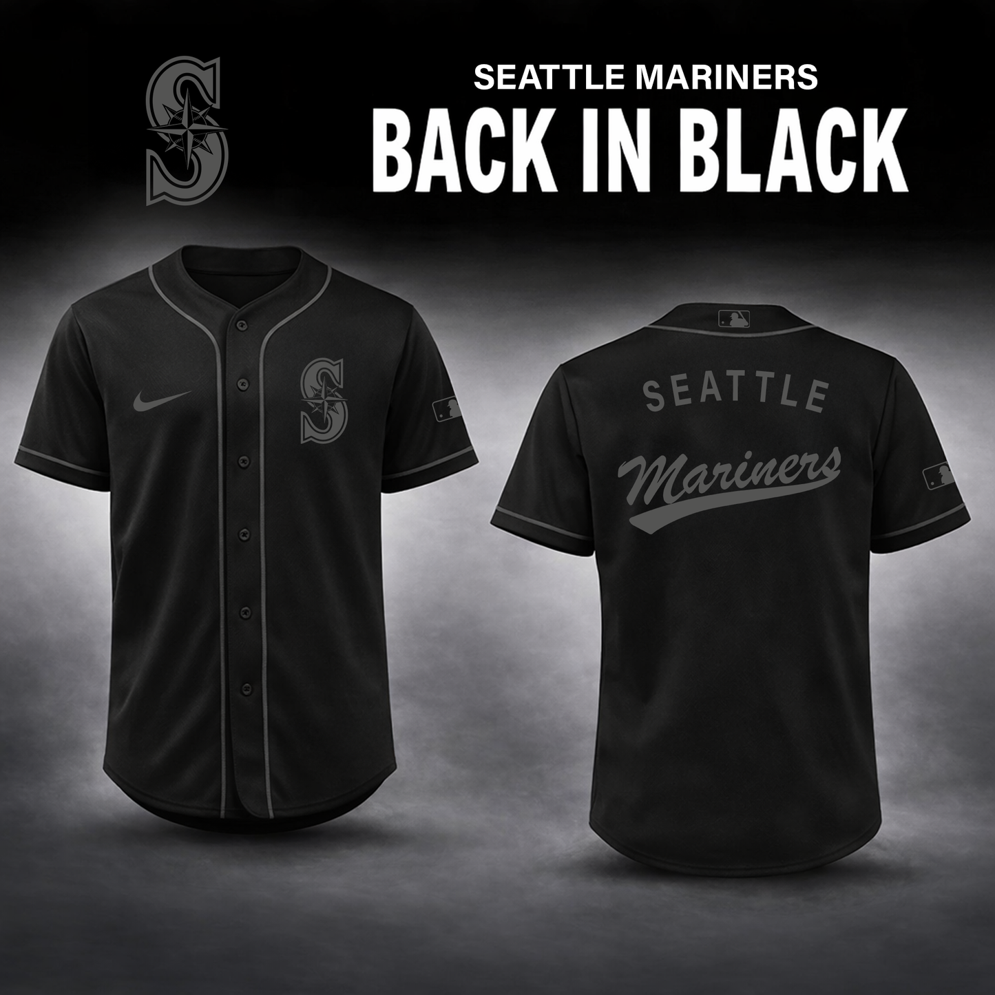 Seattle Mariners 2026 Back In Black Limited Edition Baseball Jersey