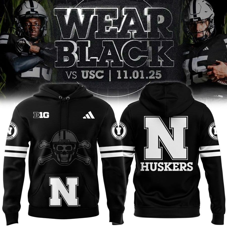 Men's Nebraska Football 2025 "Blackout" Hoodie
