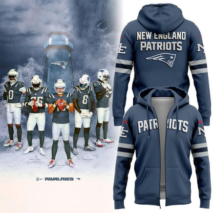 Special Edition New England Patriots zip hoodie 𝙍𝙞𝙫𝙖𝙡𝙧𝙞𝙚𝙨. For fans in 2025.