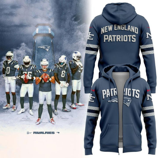 Special Edition New England Patriots zip hoodie 𝙍𝙞𝙫𝙖𝙡𝙧𝙞𝙚𝙨. For fans in 2025