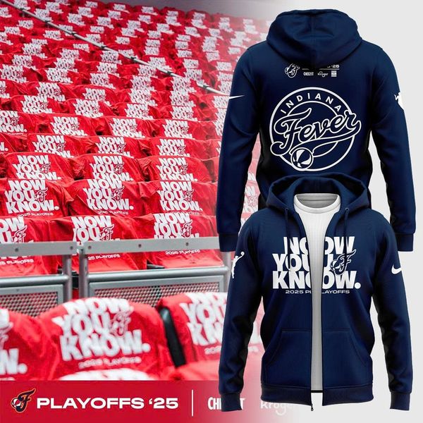 Fever Now You Know 2025 Playoffs Zip Hoodie V2 (Navy)