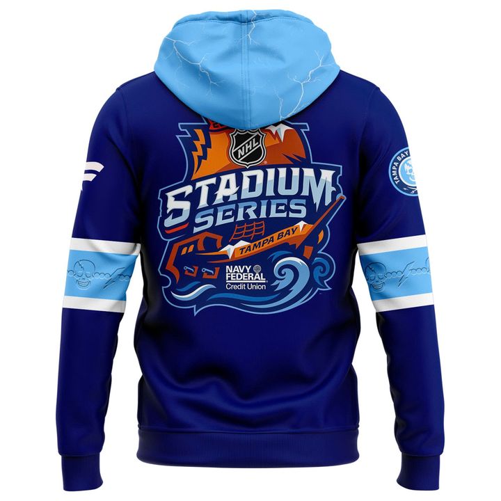 Men's Tampa Bay Lightning 2026 NHL Stadium Series Blue Limited Hoodie