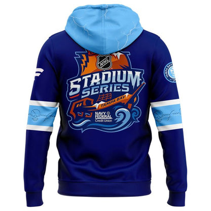 Men's Tampa Bay Lightning 2026 NHL Stadium Series Blue Limited Hoodie