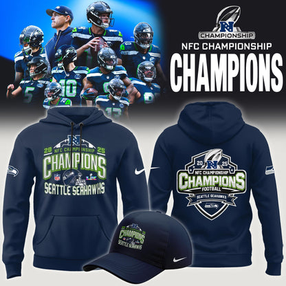 S.Seahawks 2025 NFC Conference Champions Limited Hoodie