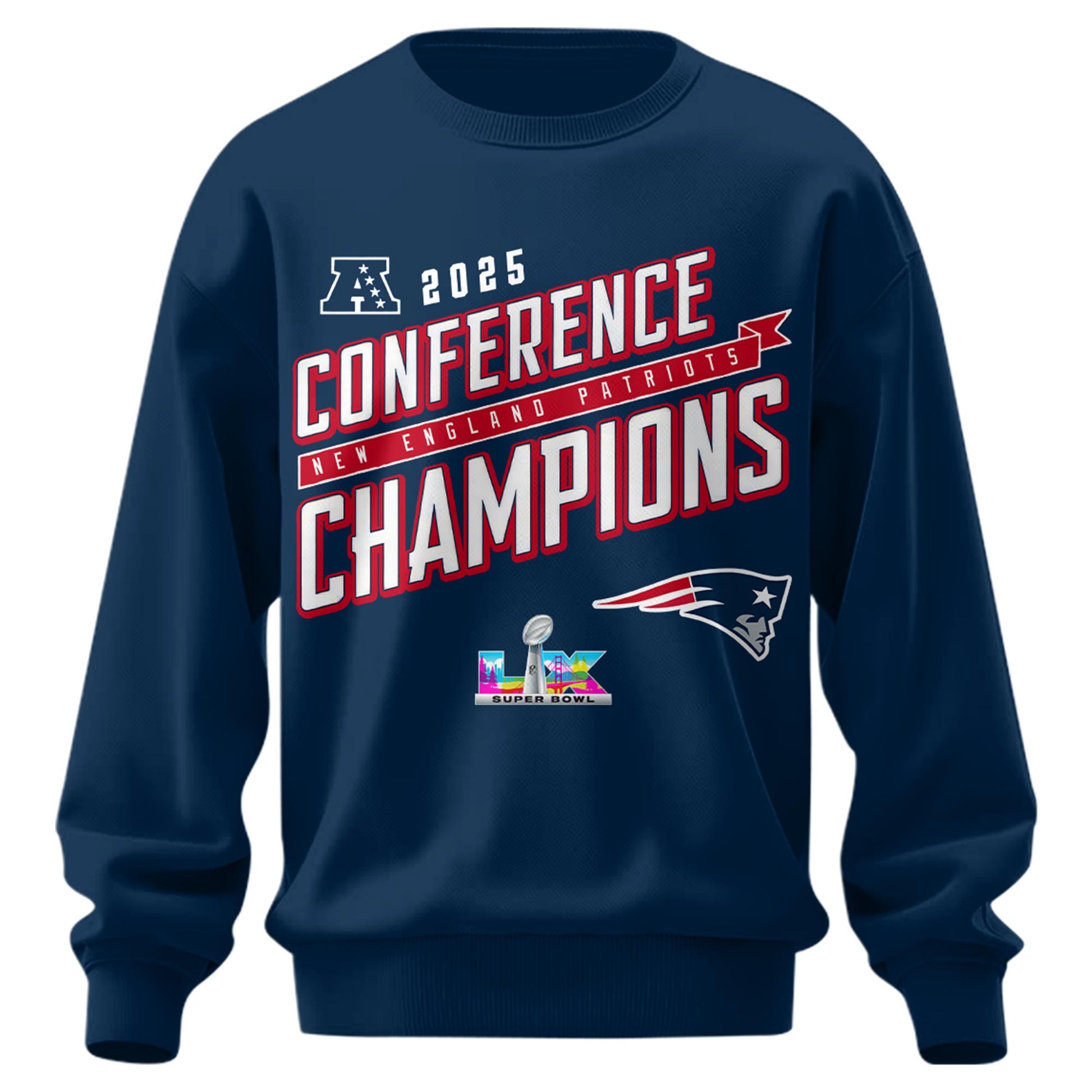 NEPatriots x 2025 AFC Conference Champions Sweatshirt V1
