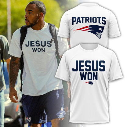 New England Patriots “Jesus Won” Tshirt