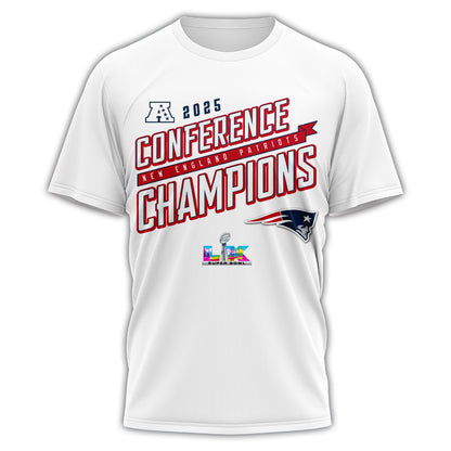 NEPatriots x 2025 AFC Conference Champions Tshirt V3
