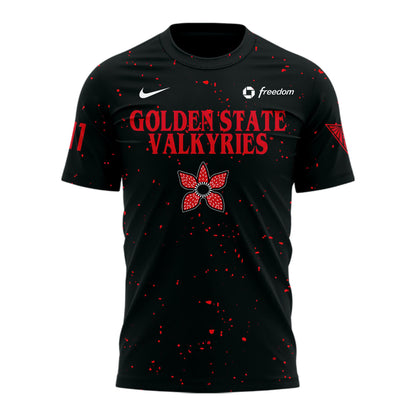 Golden State Valkyries Stranger Things Rebel Swingman Limited Edition Black Tshirt