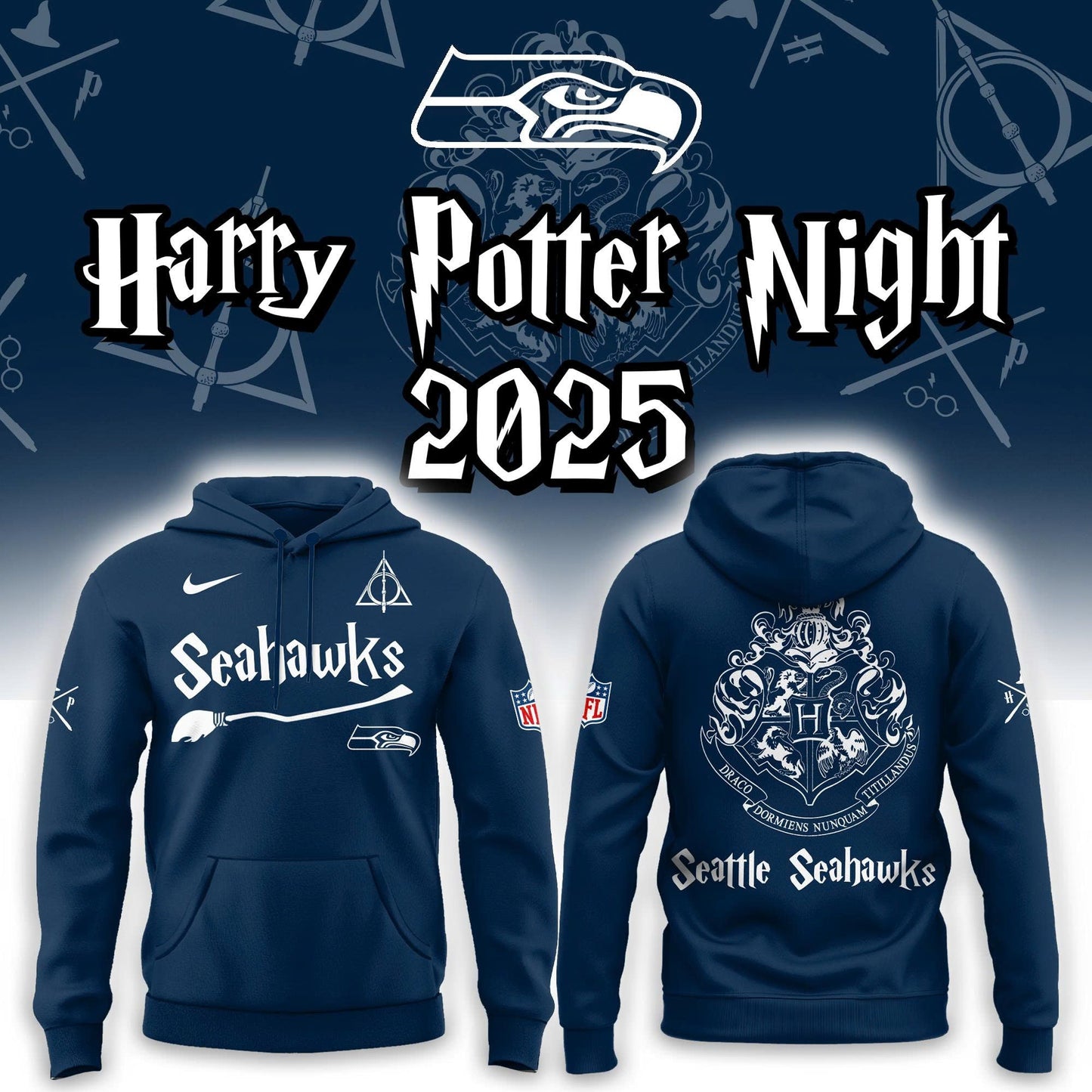Seattle Seahawks Harry Potter 2025 Combo Hoodie