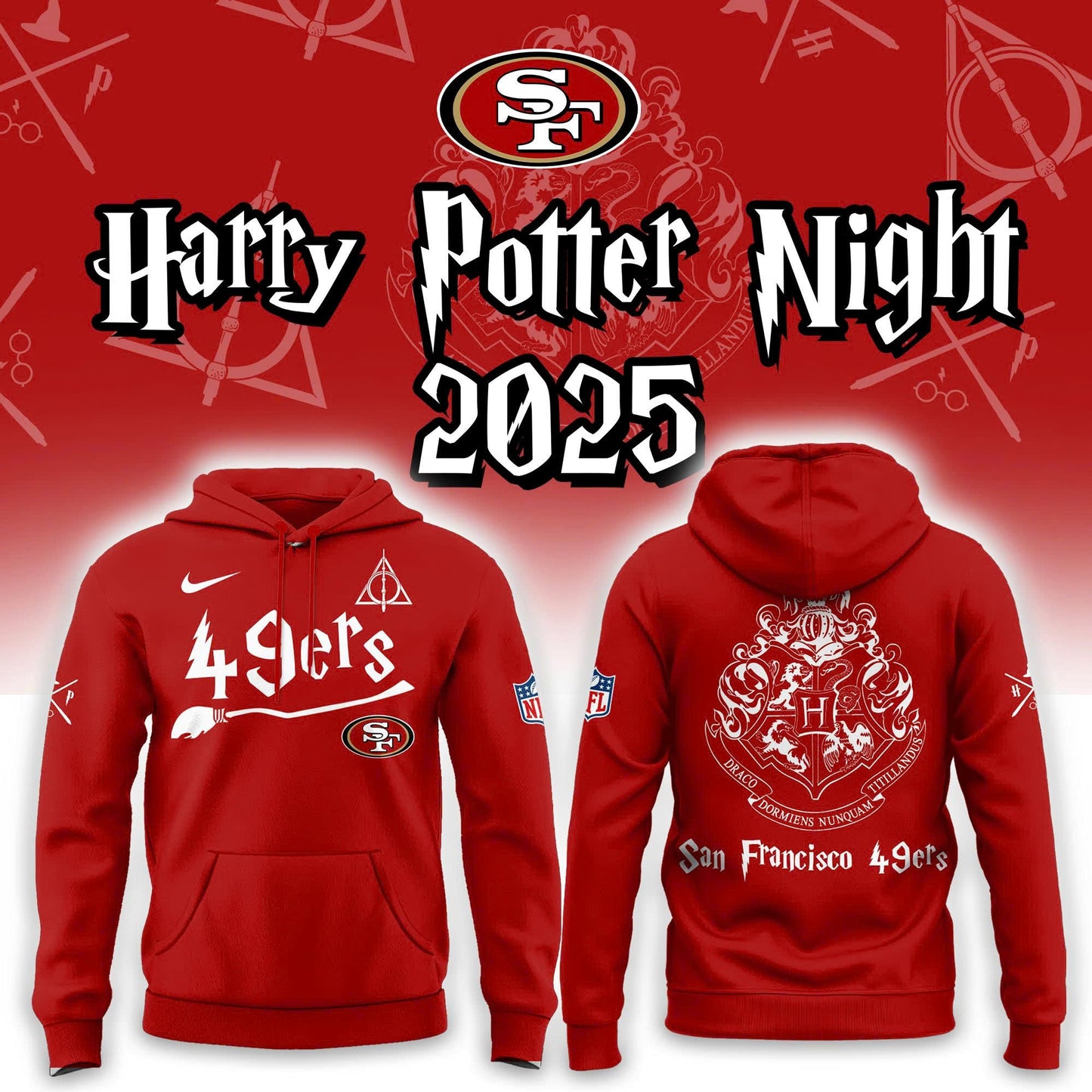 San Francisco 49ers Harry Potter 2025  Combo Hoodie