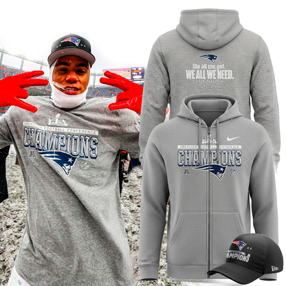 Patriots AFC Champions 2026 Zip Hoodie
